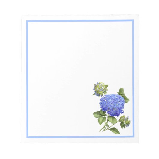 Bloc-note Hortensias bleus (Devant)