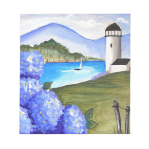 Bloc-note Hortensias par la baie