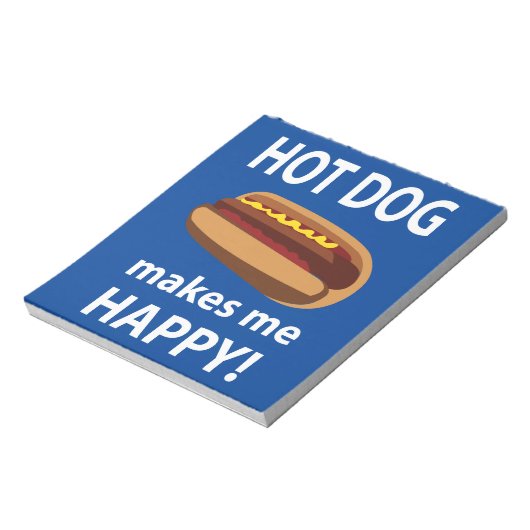 Bloc-note Hot Dog Me Rend Heureux Hot Dog (Tourné)