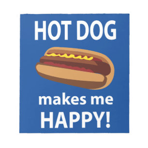 Bloc-note Hot Dog Me Rend Heureux Hot Dog