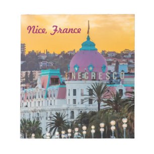 Bloc-note Hôtel de luxe célèbre Hotel Negresco à Nice France