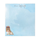 Bloc-note Hound Basset été (Devant)