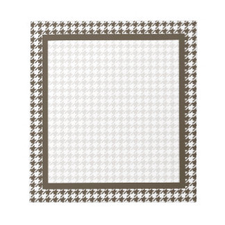 Bloc-note Houndstooth de Brown Combination par Shirley Taylo