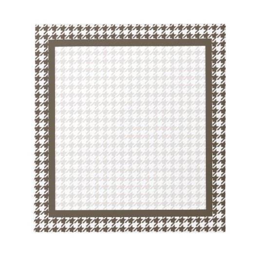 Bloc-note Houndstooth de Brown Combination par Shirley Taylo (Devant)