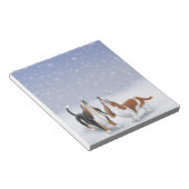 Bloc-note Howling Basset Hounds Neige d'hiver (Incliné)