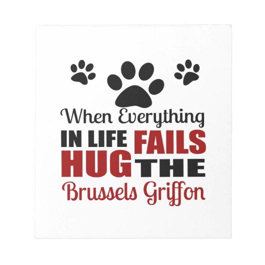 Bloc-note Hug The Brussels Griffon Dog (Devant)