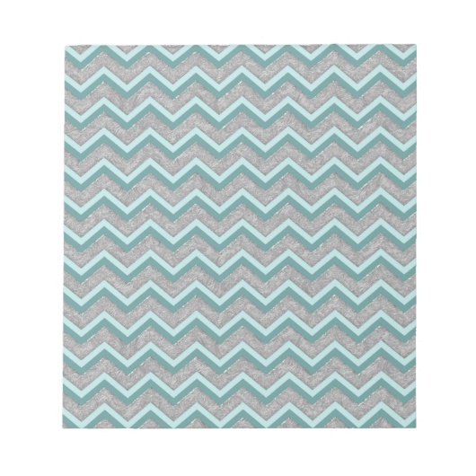 Bloc-note Huile d'argent et ZigZag Turquoise (Devant)