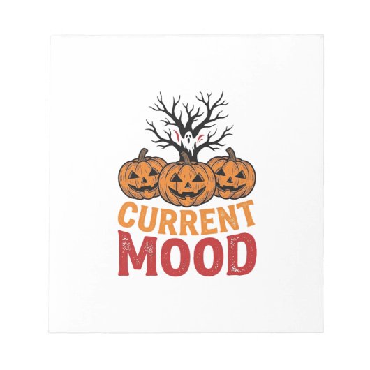 Bloc-note Humeur actuelle Halloween Citrouille Conception de (Devant)