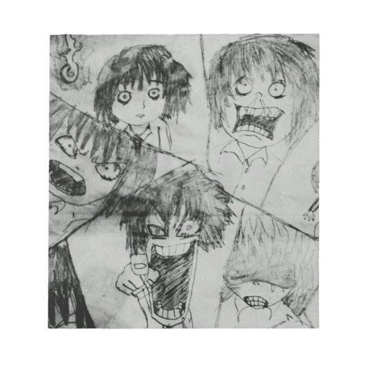 Bloc-note humoristique visage visage expression du visage (Devant)