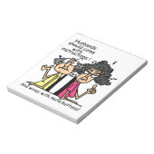 Bloc-note Humour d'attitude de maris et d'épouses (Tourné)