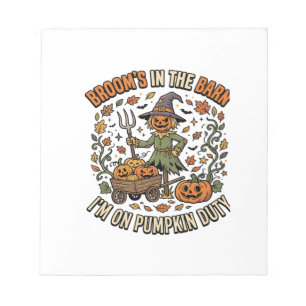 Bloc-note Humour de citrouille de sorcière d'Halloween