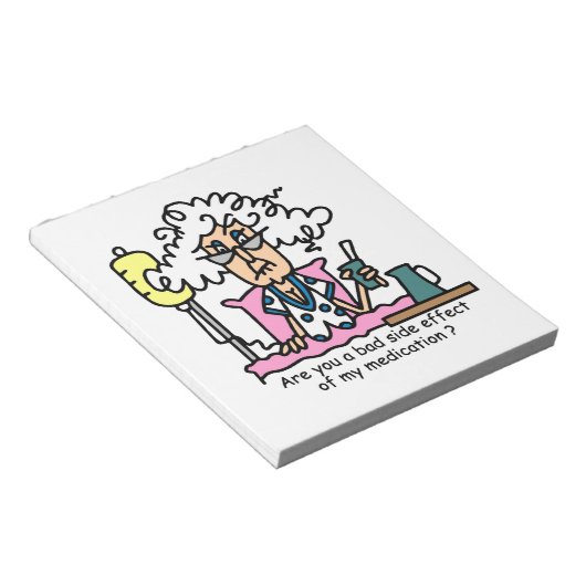Bloc-note Humour d'effet secondaire de médicament (Incliné)