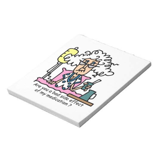 Bloc-note Humour d'effet secondaire de médicament (Tourné)