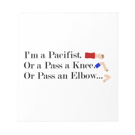 Bloc-note Humour pacifiste mixed martial art (Devant)