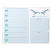 Bloc-note Humpback Whale Heart Weekly Planner (Devant)