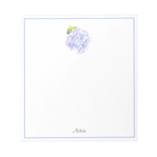 Bloc-note Hydrangea Aquarelle Vignette (Devant)