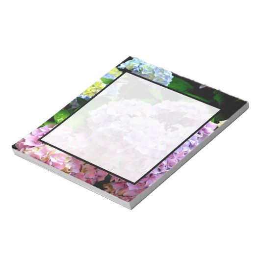 Bloc-note Hydrangea garden, rose, bleu, purple floral (Tourné)