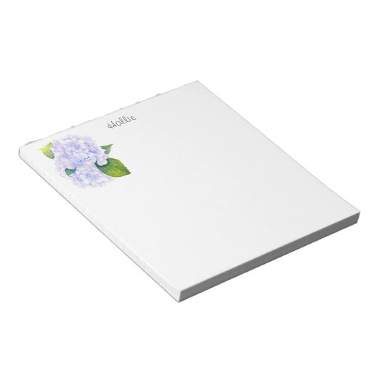 Bloc-note Hydrangée aquarelle (Incliné)