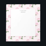 Bloc-note Hydrangée rose sur toute la fleur Personnalisé<br><div class="desc">Ce joli bloc-notes est doté d'une aquarelle hydrangée et de votre texte personnalisé.</div>