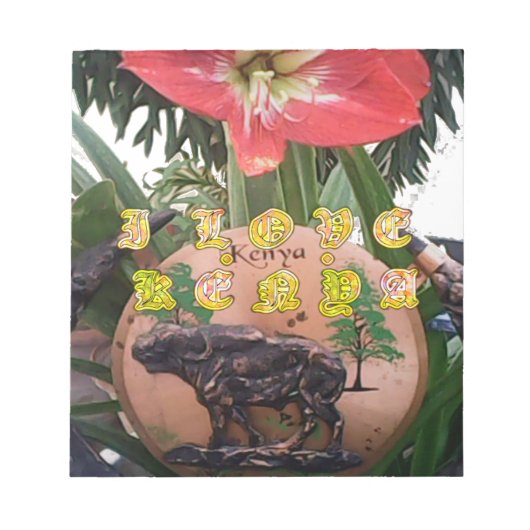 Bloc-note I (Coeur) Kenya Buffalo Patch/Print (Devant)