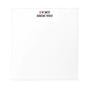 Bloc-note I coeur mon Shih Tzu