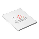 Bloc-note I Heart Geek ASCII ART (Incliné)