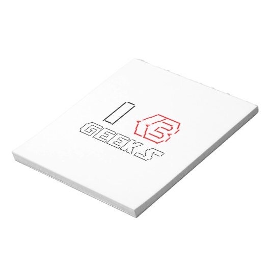 Bloc-note I Heart Geek ASCII ART (Tourné)