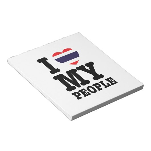 Bloc-note I Heart (Love) My Thai People (Incliné)