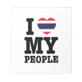 Bloc-note I Heart (Love) My Thai People (Devant)