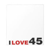 Bloc-note I Love 45 (Devant)