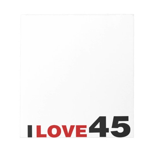 Bloc-note I Love 45 (Devant)