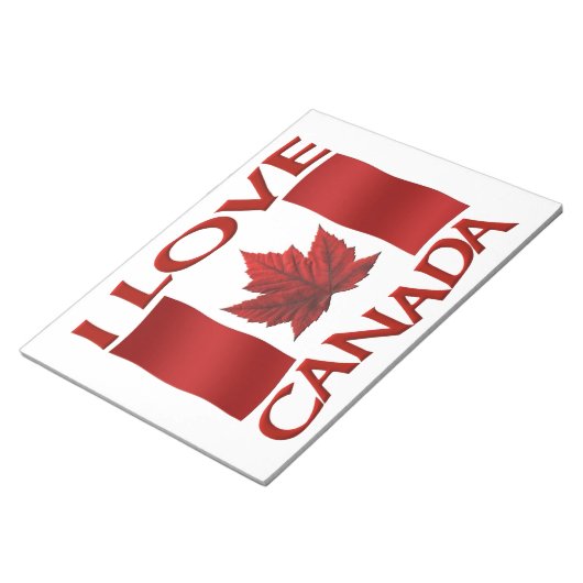 Bloc-note I Love Canada Souvenir Notepad Canada Cadeaux (Incliné)