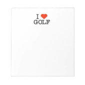 Bloc-note I Love Golf (Devant)