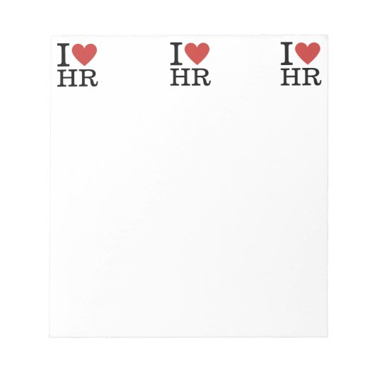 Bloc-note I ❤️ Love HR (Département RH) (Devant)