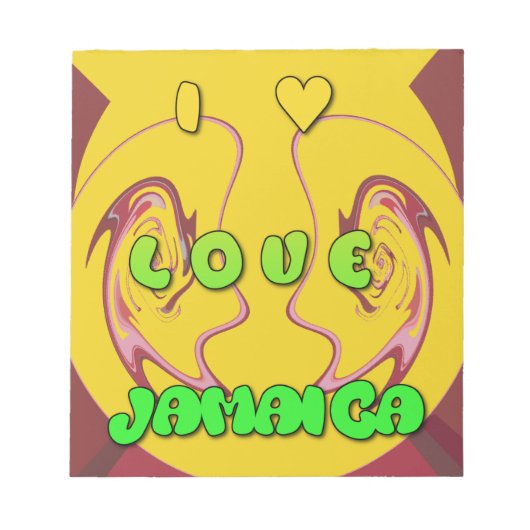Bloc-note I love Jamaica (Devant)