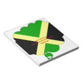 Bloc-note I Love Jamaica Text on Flag Art Print (Incliné)