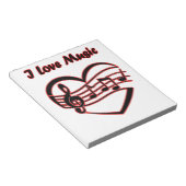 Bloc-note I Love Music (Incliné)