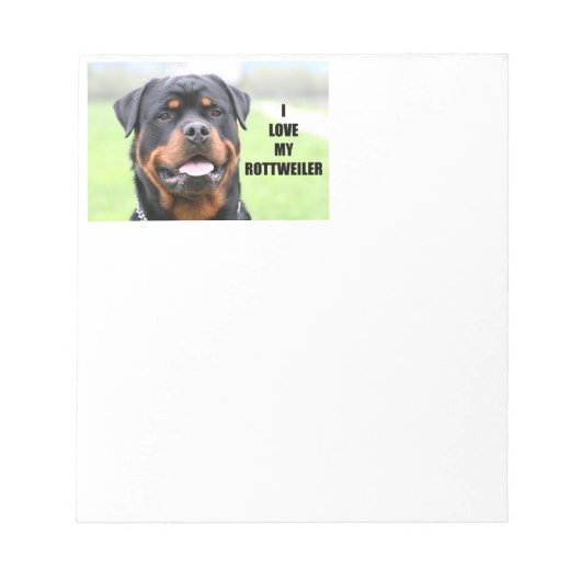 Bloc-note I Love my Rottweiler (Devant)