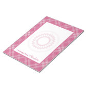 Bloc-note I Love Plaid Rosa Bordure & Fleur Médallion (Incliné)