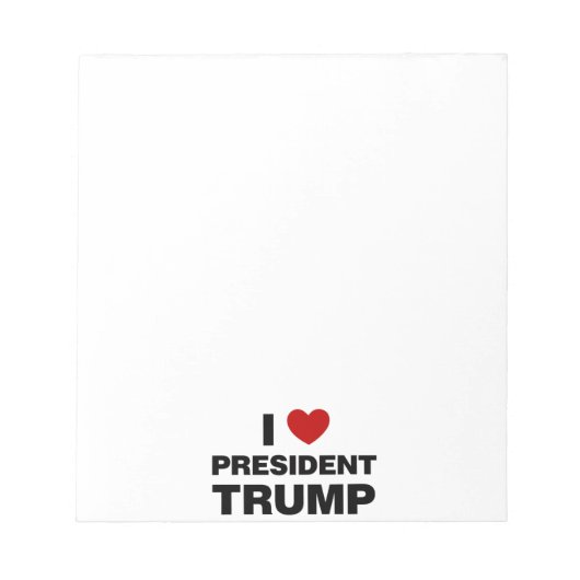 Bloc-note I Love Président Trump Heart (Devant)