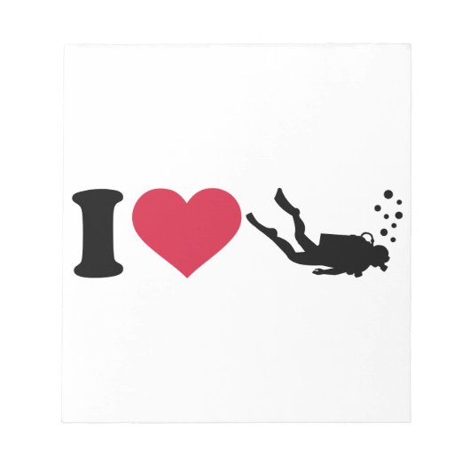 Bloc-note I Love Scuba Diving (Devant)