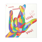 Bloc-note I REALLY LOVE YOU in ASL (Devant)