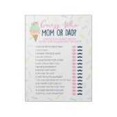 Bloc-note Ice Cream Devine Qui Baby shower Game Pack (Tourné)