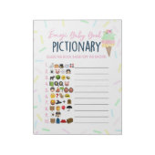 Bloc-note Ice Cream Emoji Baby Book Baby shower Pack de jeu (Tourné)