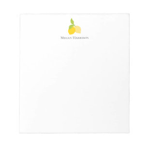 Bloc-note Icône Citron jaune clair
