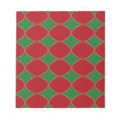 Bloc-note Icônes de diamant vert en rouge (Devant)