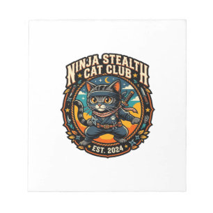 Bloc-note Idée cadeau pour maman de chat Ninja Stealth Cat -