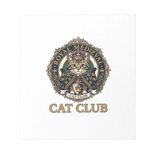 Bloc-note Idée cadeau Royal Medieval Cat Cat Dad - Royal Med (Devant)