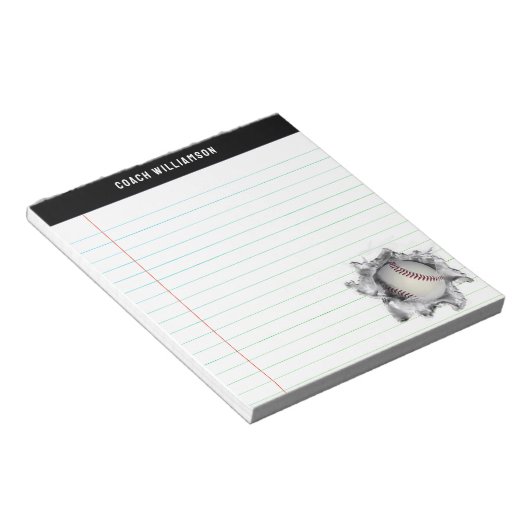 Bloc-note Idées cadeaux de baseball créatives (Incliné)