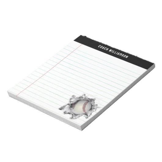 Bloc-note Idées cadeaux de baseball créatives (Tourné)